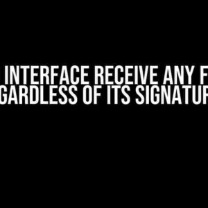 Can a Go interface receive any function, regardless of its signature?